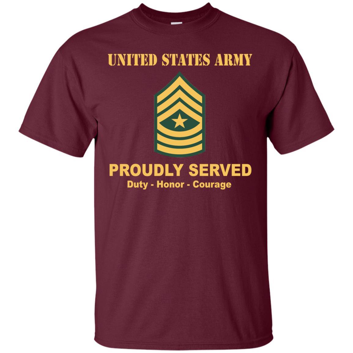 US Army E-9 Sergeant Major E9 SGM Noncommissioned Officer Ranks Men Front Shirt US Army Rank-TShirt-Army-Veterans Nation