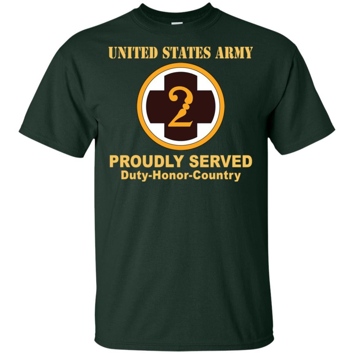 US ARMY 2ND MEDICAL BRIGADE- Proudly Served T-Shirt On Front For Men-TShirt-Army-Veterans Nation