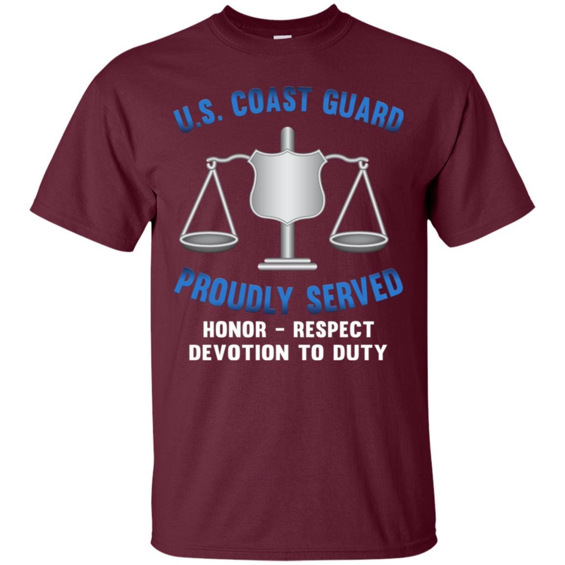 USCG INVESTIGATOR IV Logo Proudly Served T-Shirt For Men On Front-TShirt-USCG-Veterans Nation