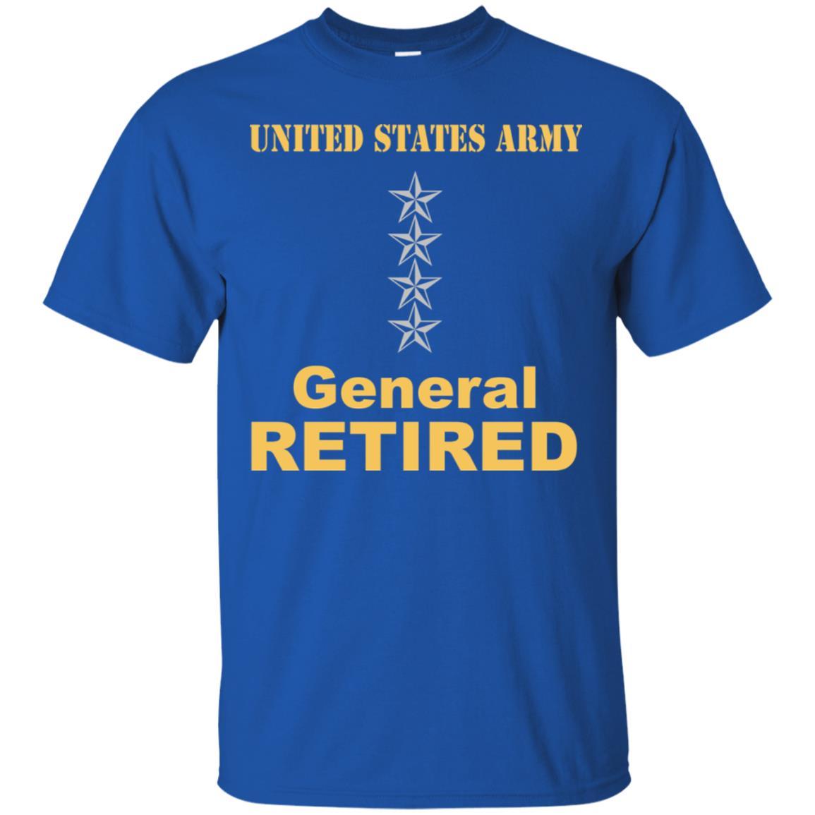 US Army O-10 General O10 GEN General Officer Retired Men T Shirt On Front-TShirt-Army-Veterans Nation