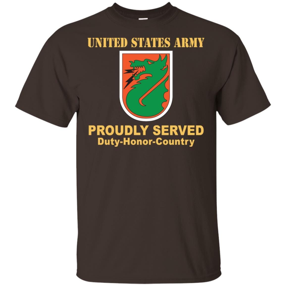 US ARMY 5TH SIGNAL COMMAND- Proudly Served T-Shirt On Front For Men-TShirt-Army-Veterans Nation