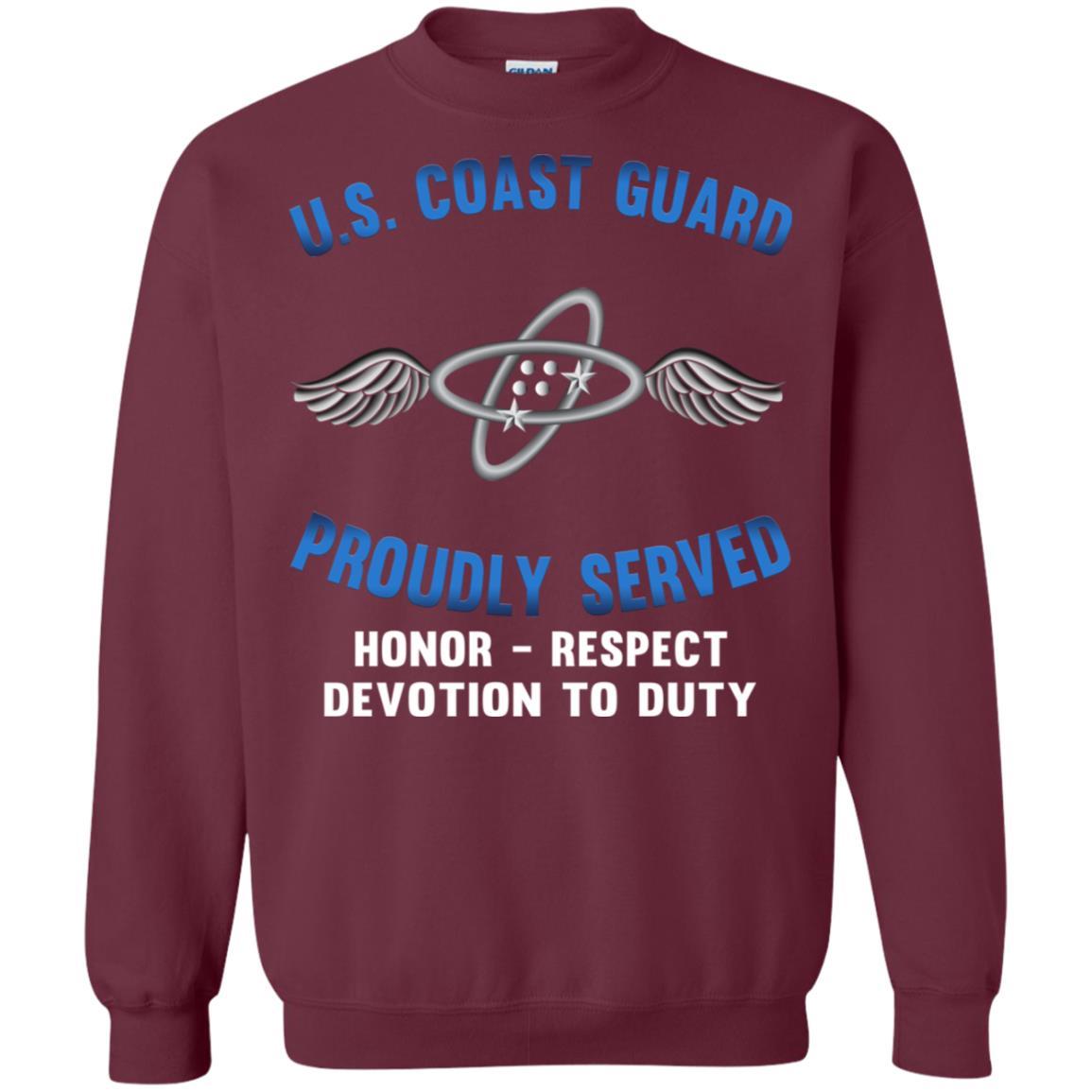 US Coast Guard Aviation Electronics Technician AET Logo Proudly Served T-Shirt For Men On Front-TShirt-USCG-Veterans Nation