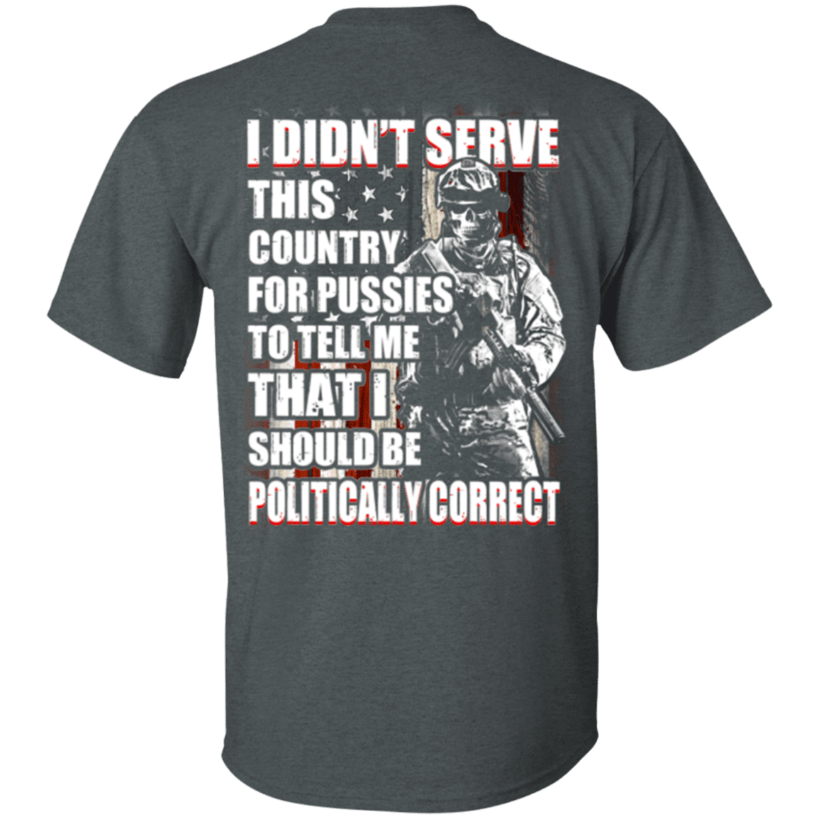 Military T-Shirt "Veteran - I Should Be Politically Correct"-TShirt-General-Veterans Nation