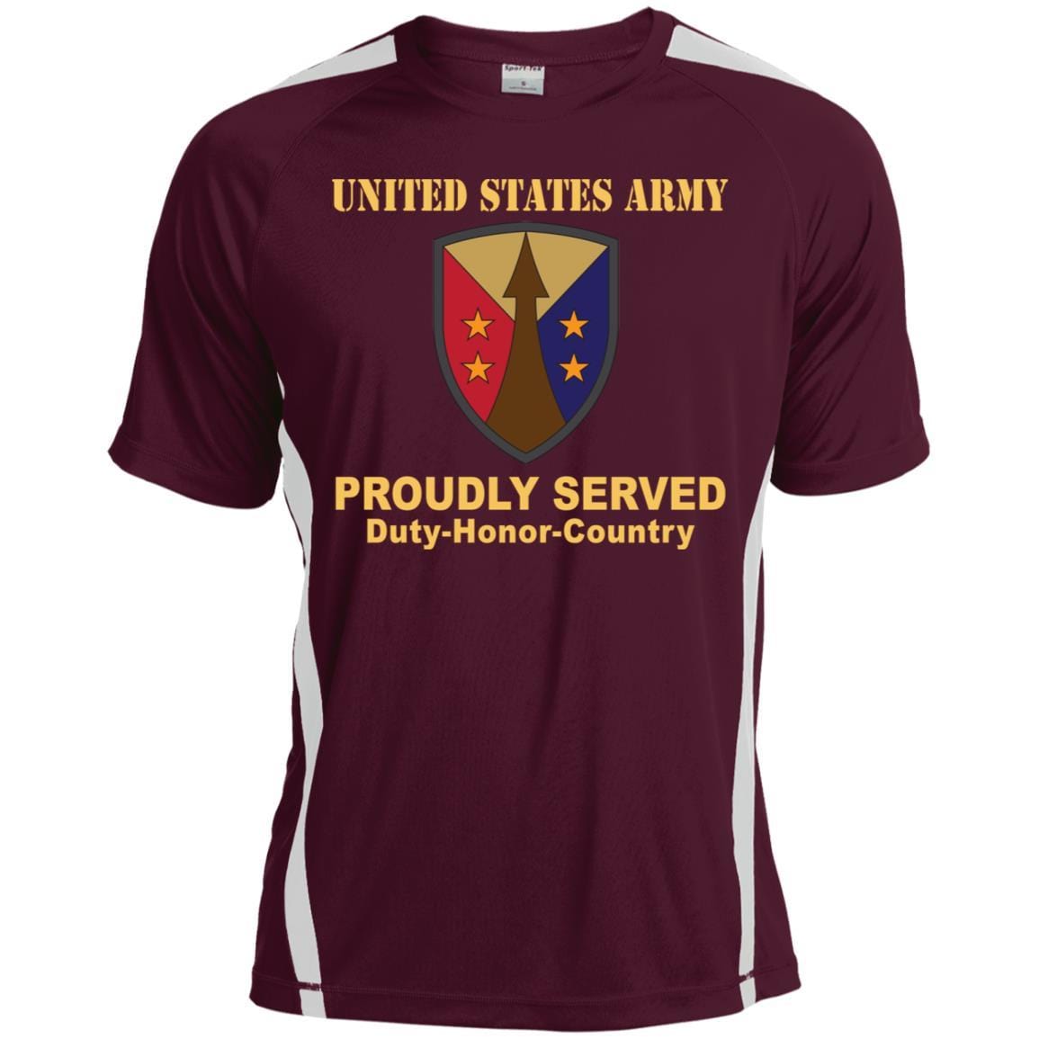 US ARMY CSIB ARMY RESERVE SUSTAINMENT COMMAND- Proudly Served T-Shirt On Front For Men-TShirt-Army-Veterans Nation