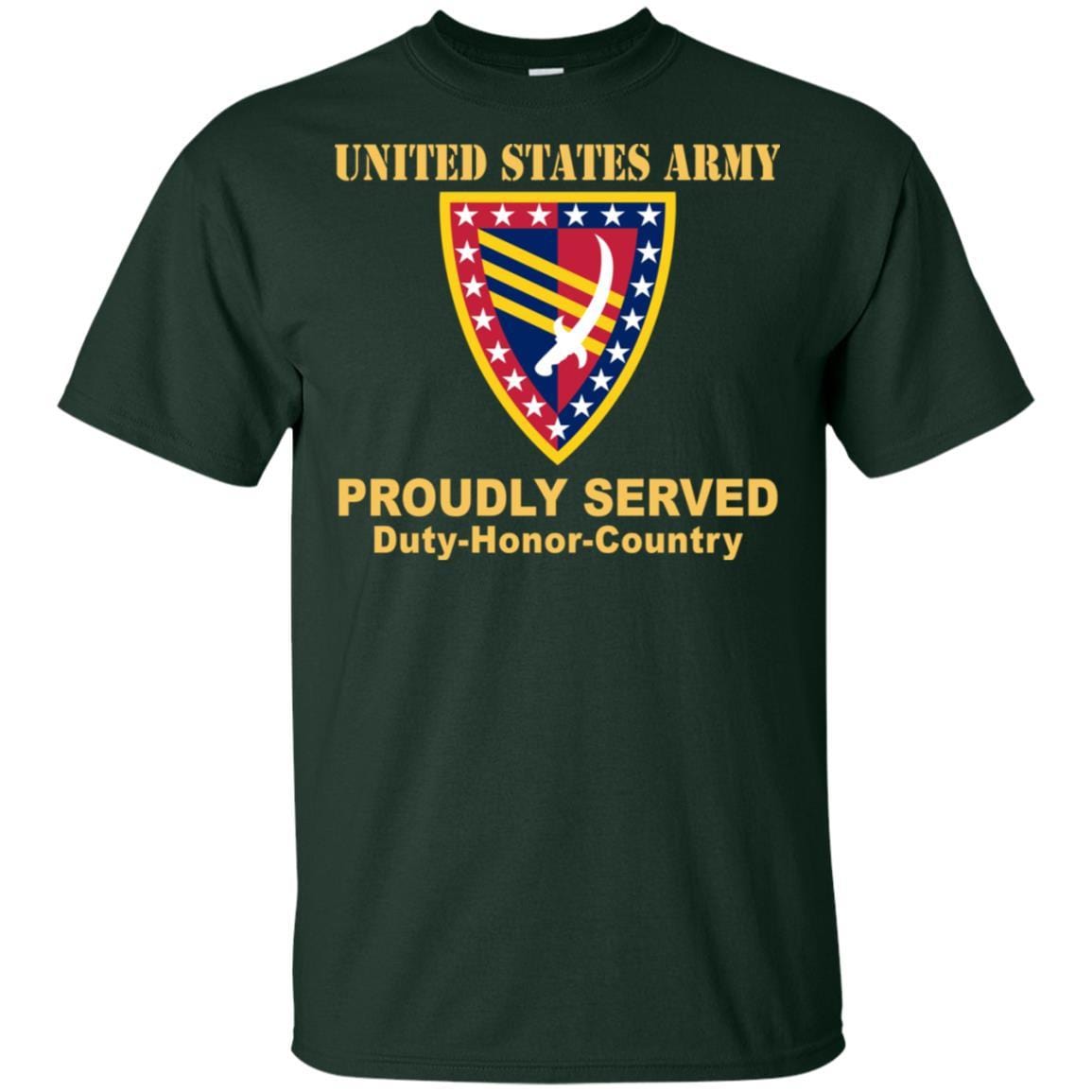 US ARMY 38 SUSTAINMENT BRIGADE - Proudly Served T-Shirt On Front For Men-TShirt-Army-Veterans Nation