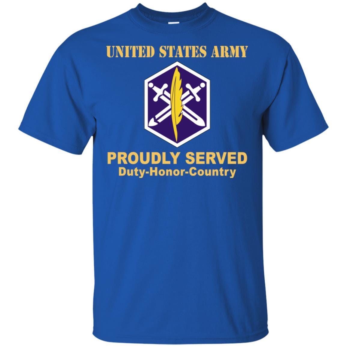 US ARMY 85TH CIVIL AFFAIRS BRIGADE - Proudly Served T-Shirt On Front For Men-TShirt-Army-Veterans Nation