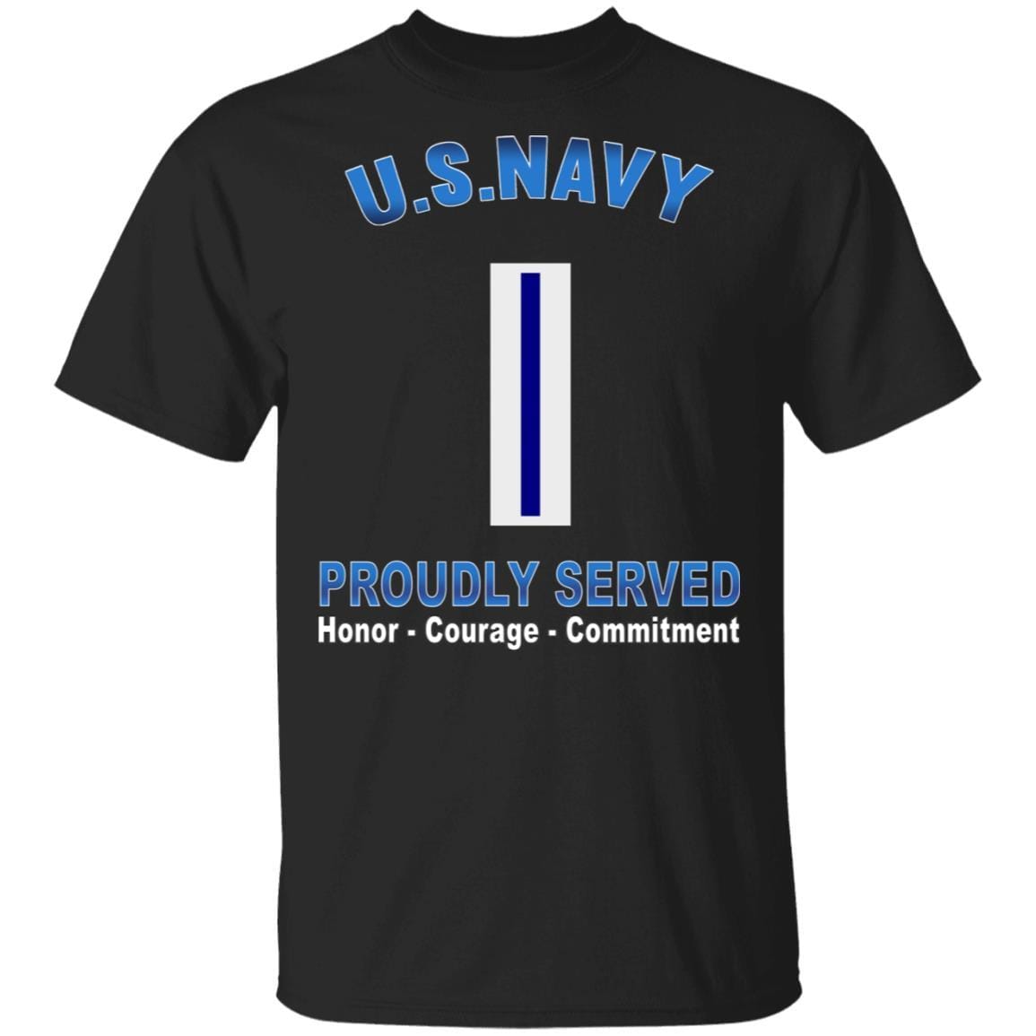 US Navy W-5 Chief Warrant Officer 5 W5 CW5 Warrant Officer Ranks Proudly Served T-Shirt On Front-Apparel-Veterans Nation