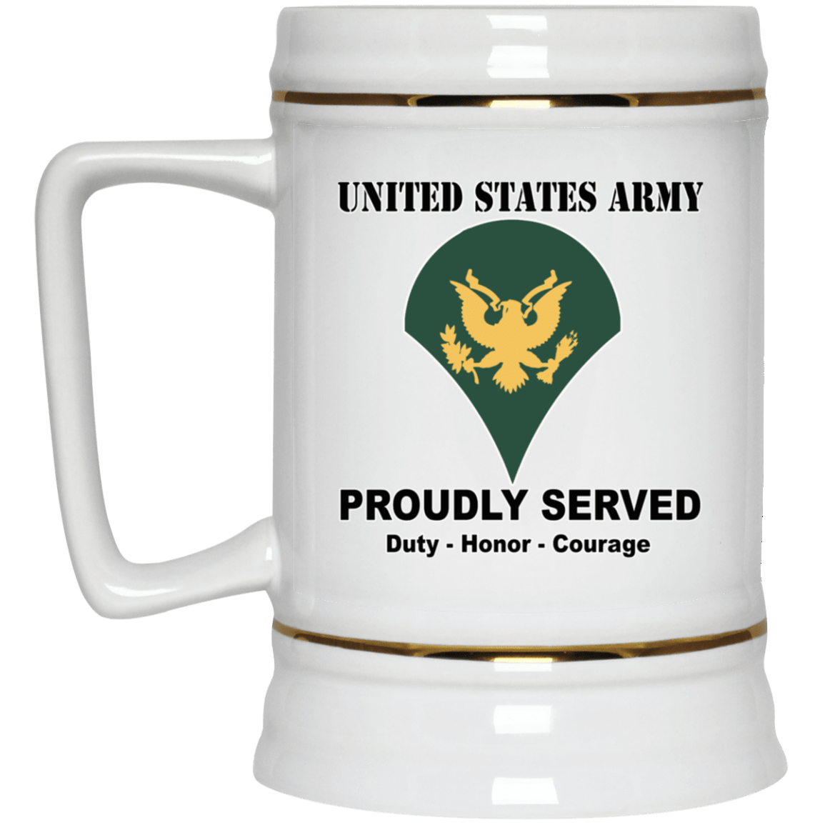 US Army E-4 SPC E4 Specialist Ranks White Coffee Mug - Stainless Travel Mug-Mug-Army-Ranks-Veterans Nation
