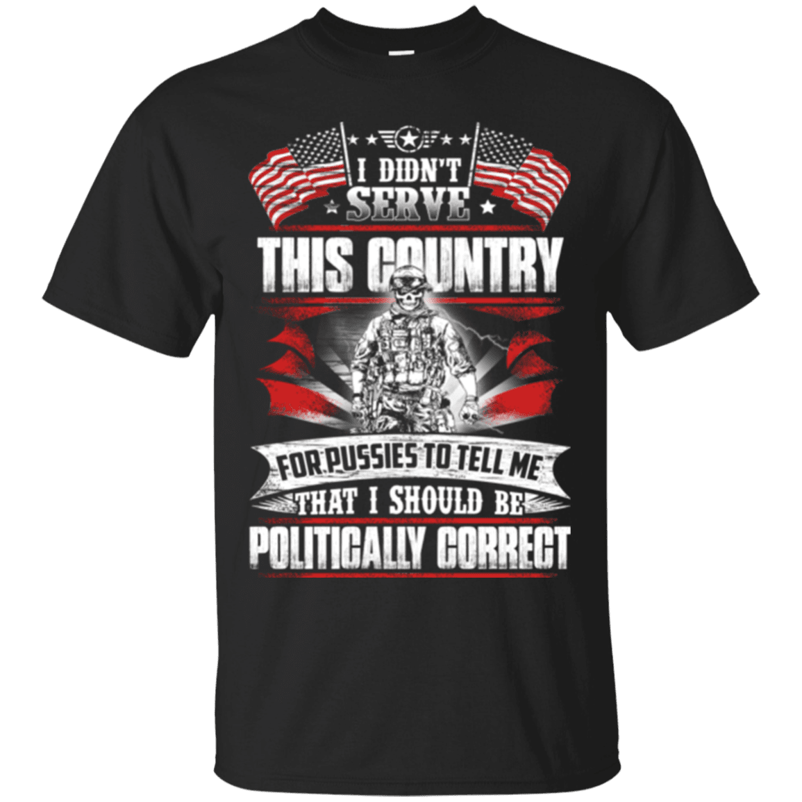 Military T-Shirt "I DIDN'T SERVE THIS COUNTRY"-TShirt-General-Veterans Nation