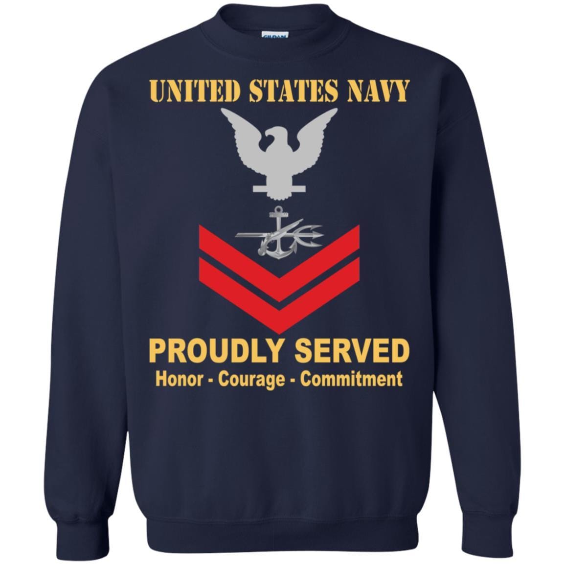 Navy Special Warfare Operator Navy SO E-5 Rating Badges Proudly Served T-Shirt For Men On Front-TShirt-Navy-Veterans Nation