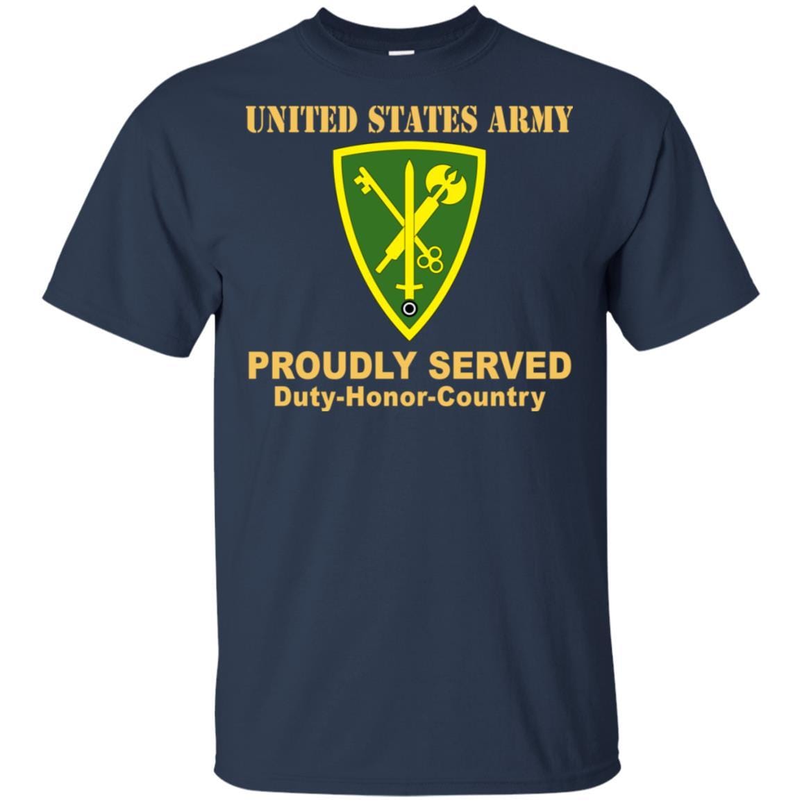 US ARMY 42ND MILITARY POLICE BRIGADE- Proudly Served T-Shirt On Front For Men-TShirt-Army-Veterans Nation