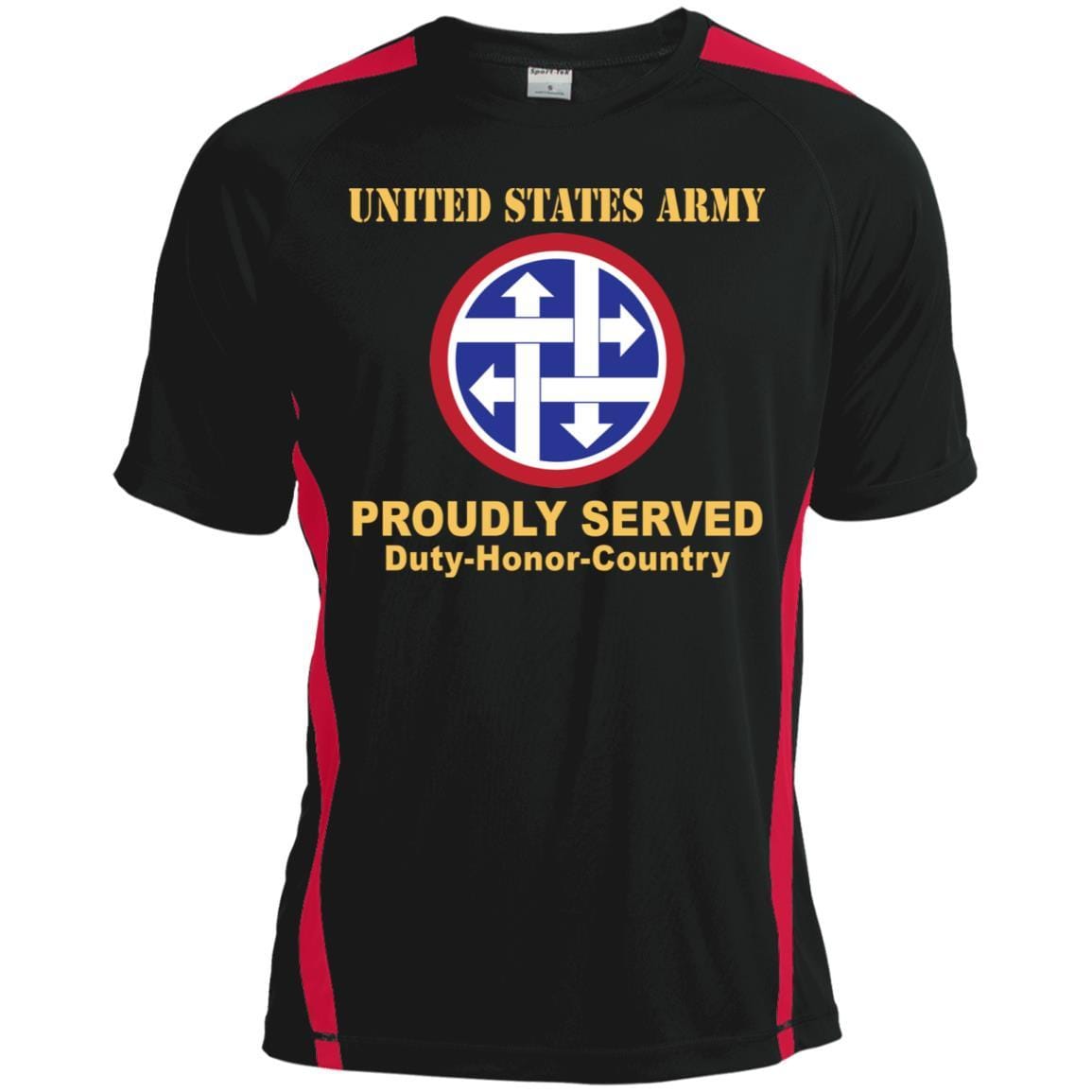 US ARMY 4TH SUSTAINMENT COMMAND- Proudly Served T-Shirt On Front For Men-TShirt-Army-Veterans Nation