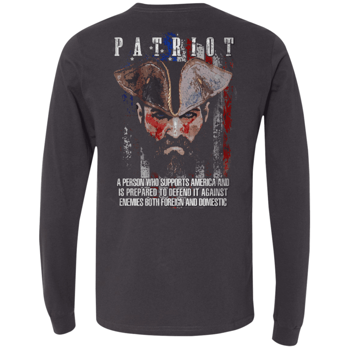 Military T-Shirt "Independent Day - Patriot Supports America" - Men Back-TShirt-General-Veterans Nation