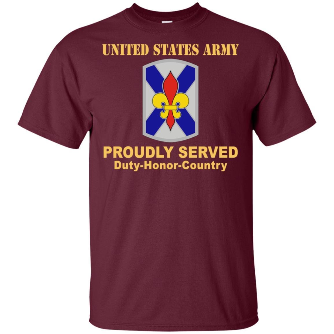 US ARMY 256TH INFANTRY BRIGADE COMBAT TEAM-01- Proudly Served T-Shirt On Front For Men-TShirt-Army-Veterans Nation