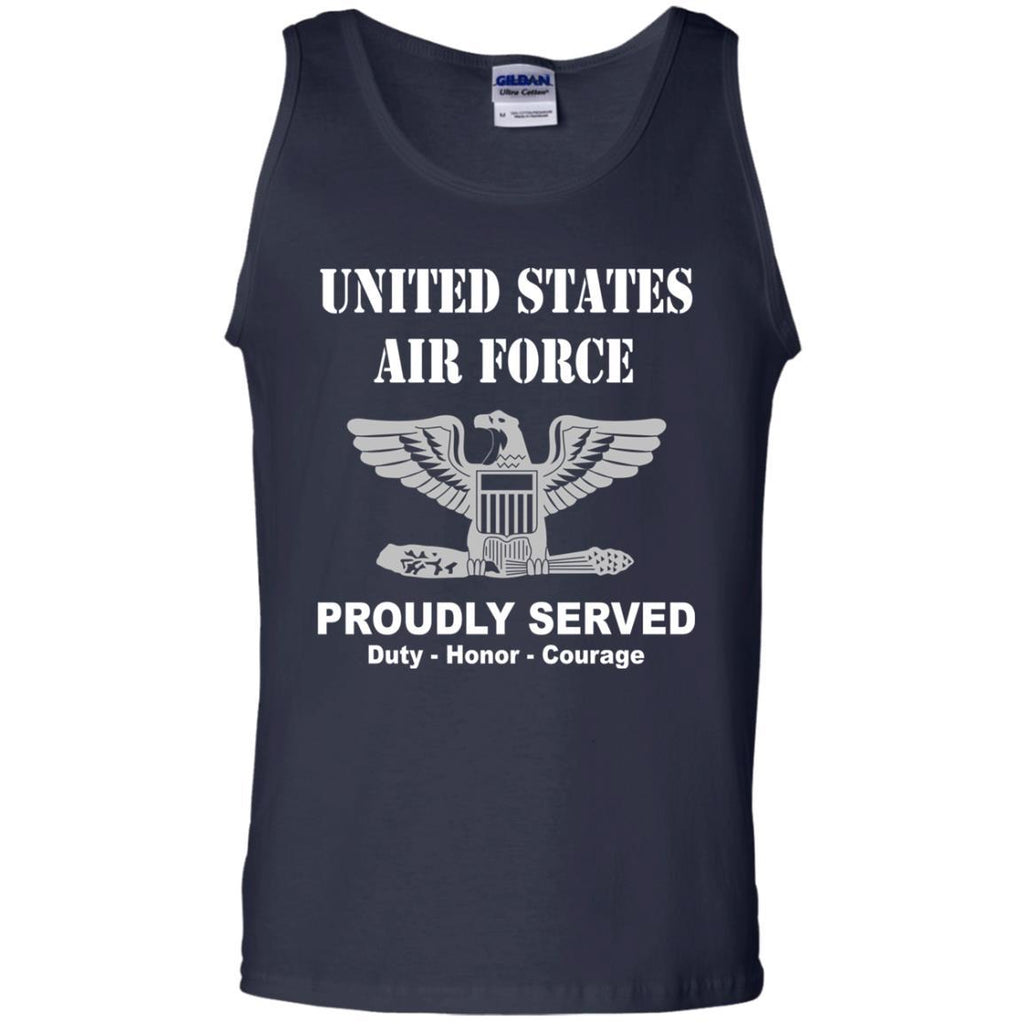 US Air Force O-6 Colonel Col O6 Field Officer Ranks Men Front T Shirt