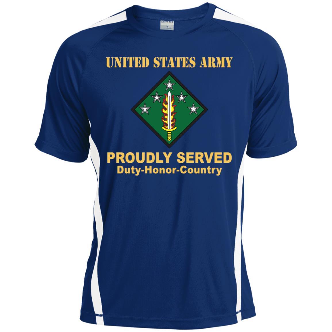 US ARMY 20TH SUPPORT COMMAND (CBRNE)- Proudly Served T-Shirt On Front For Men-TShirt-Army-Veterans Nation