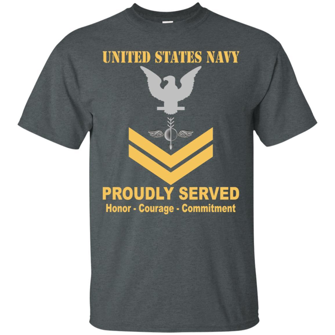 Navy Aerographers Mate Navy AG E-5 Rating Badges Proudly Served T-Shirt For Men On Front-TShirt-Navy-Veterans Nation