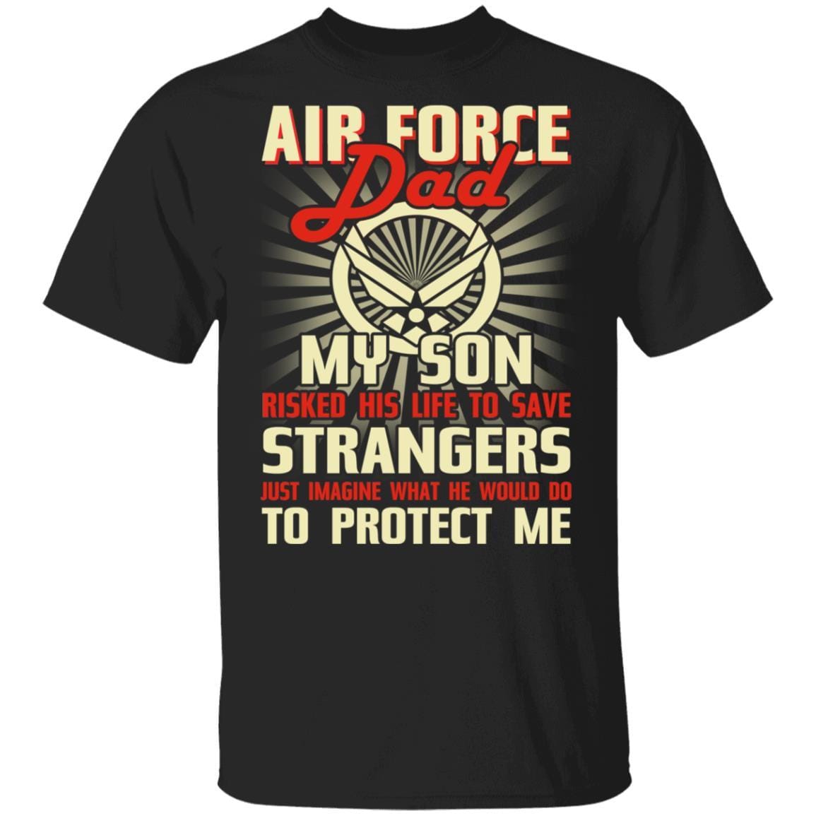 Air Force Dad T-Shirt On Front-T-Shirts-Veterans Nation