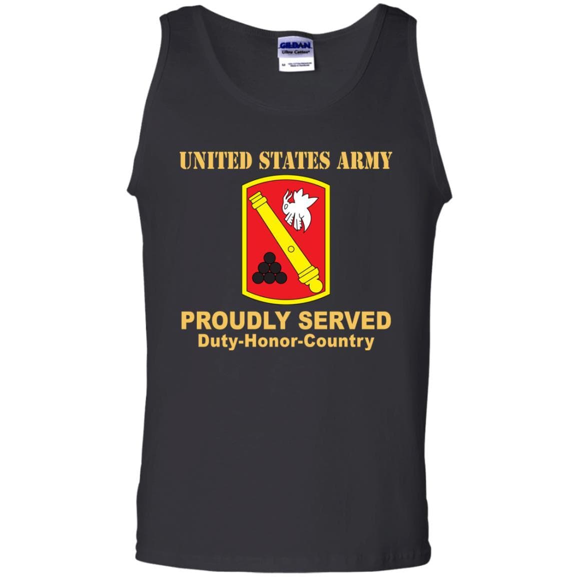 US ARMY 135TH FIELD ARTILLERY BRIGADE- Proudly Served T-Shirt On Front For Men-TShirt-Army-Veterans Nation