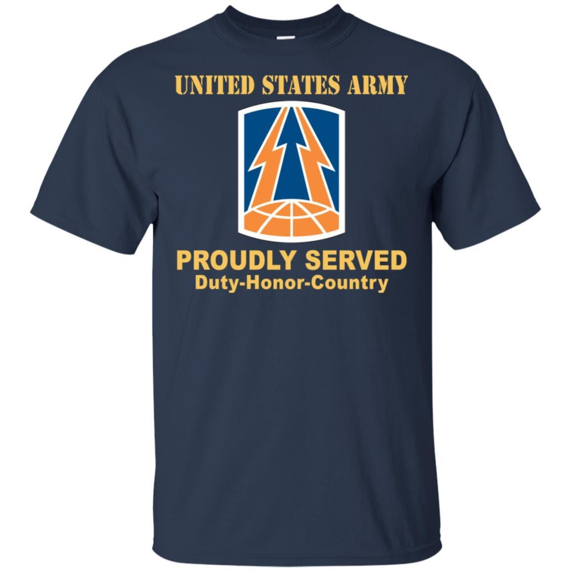 US ARMY 335TH SIGNAL COMMAND- Proudly Served T-Shirt On Front For Men-TShirt-Army-Veterans Nation