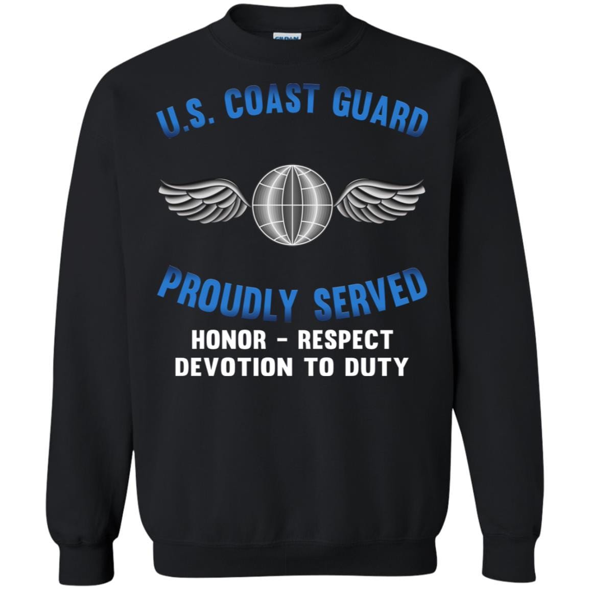 US Coast Guard Aviation Electricians Mate AE Logo Proudly Served T-Shirt For Men On Front-TShirt-USCG-Veterans Nation