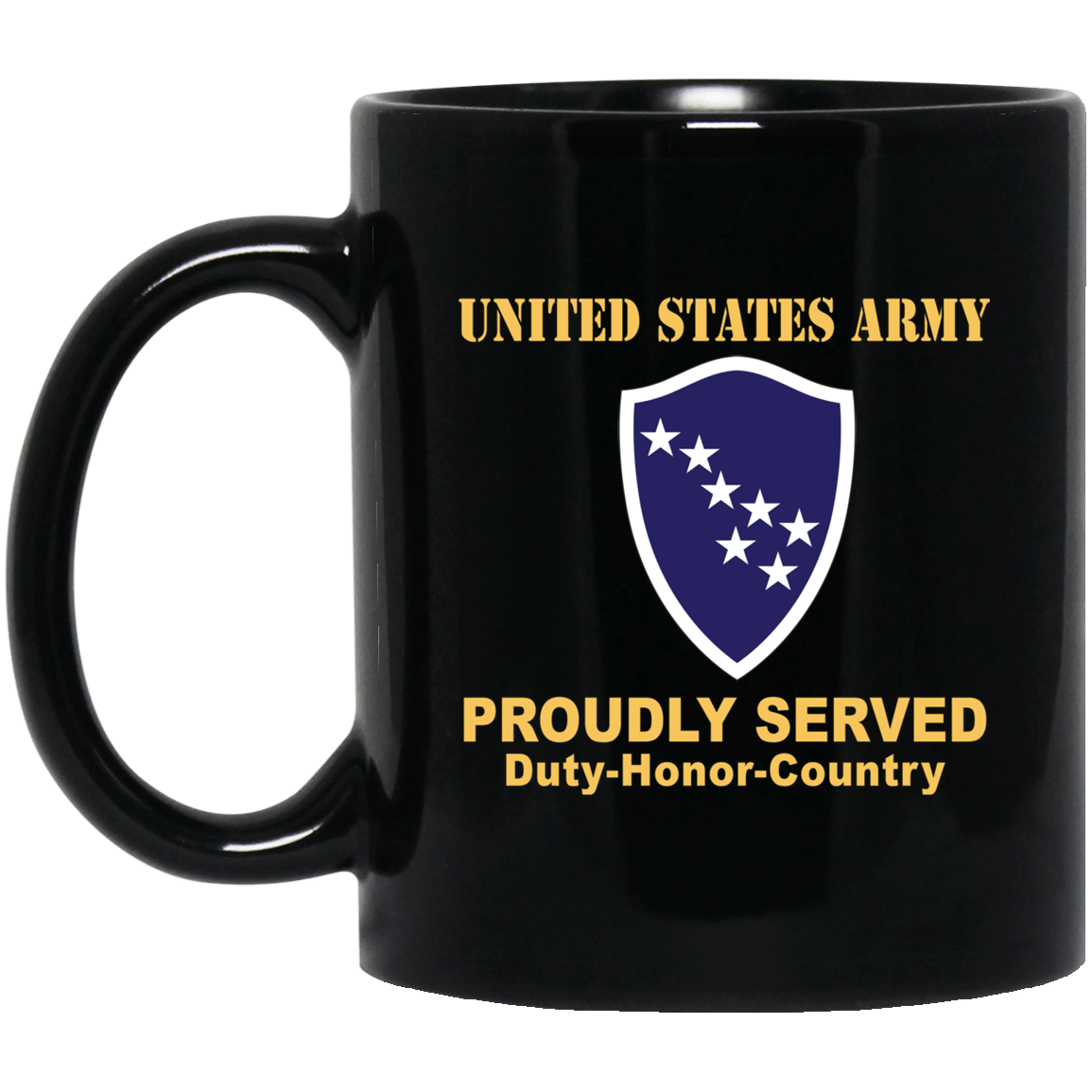 US ARMY CSIB ALASKA ARMY NG ELEMENT JOINT FORCES HEADQUARTERS- 11 oz - 15 oz Black Mug-Mug-Army-CSIB-Veterans Nation