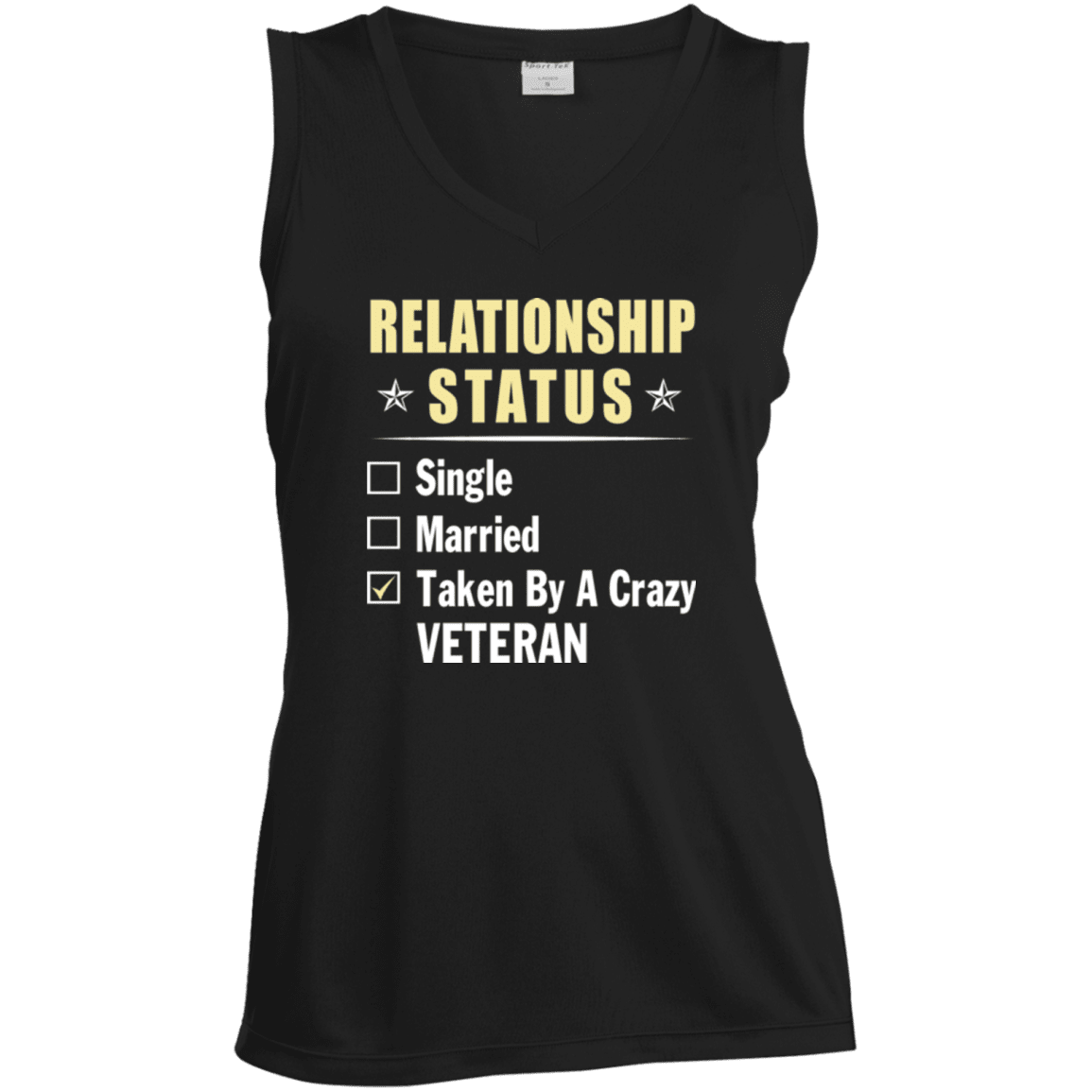 Military T-Shirt "Veteran Relationship Status - Women" Front-TShirt-General-Veterans Nation