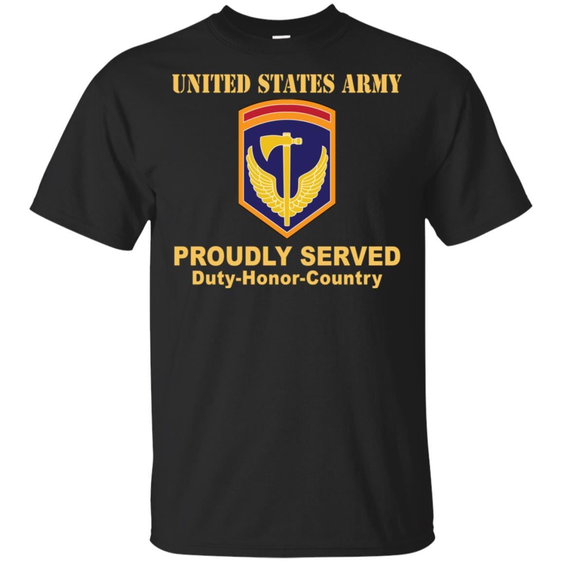 US ARMY 42ND REGIONAL SUPPORT GROUP- Proudly Served T-Shirt On Front For Men-TShirt-Army-Veterans Nation