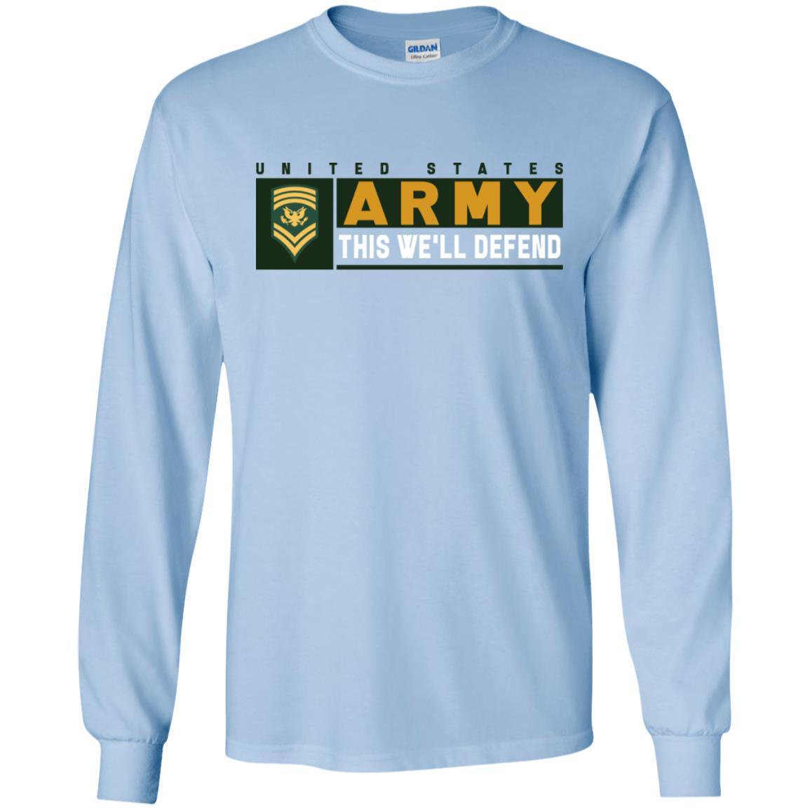 US Army E-9 SPC This We Will Defend Long Sleeve - Pullover Hoodie-TShirt-Army-Veterans Nation