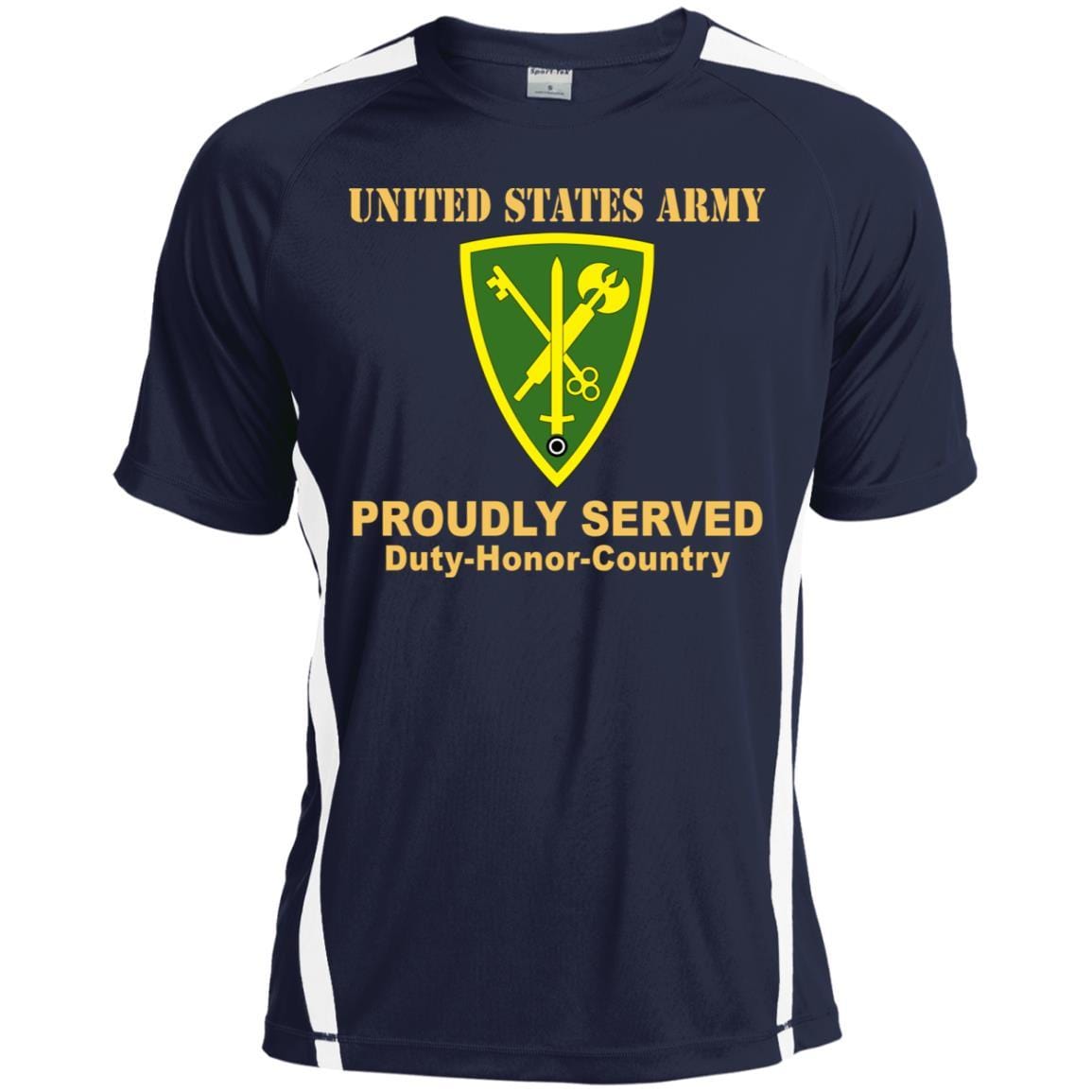 US ARMY 42ND MILITARY POLICE BRIGADE- Proudly Served T-Shirt On Front For Men-TShirt-Army-Veterans Nation