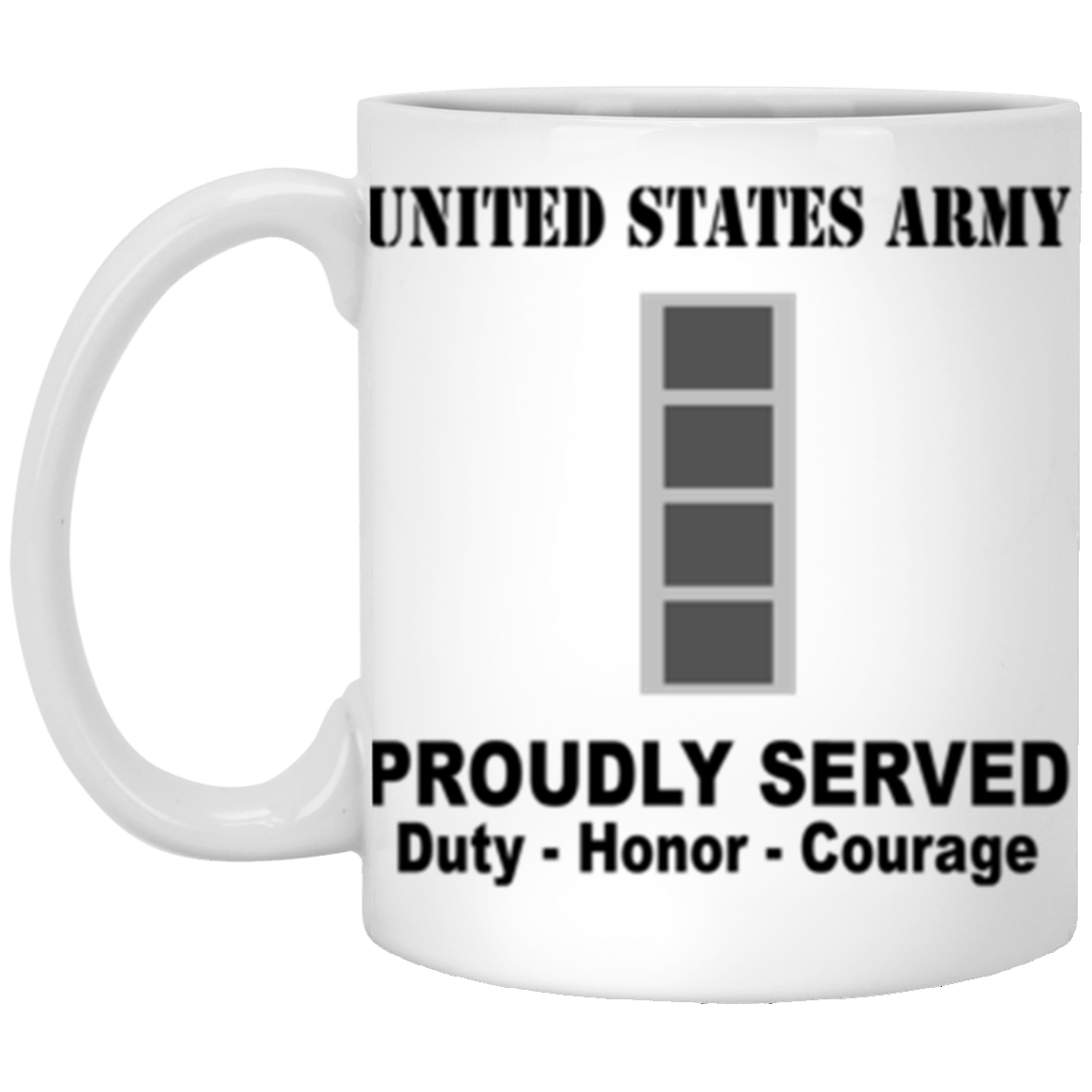 US Army W-4 Chief Warrant Officer 4 W4 CW4 Warrant Officer Ranks Proudly Served Core Values 11 oz. White Mug-Drinkware-Veterans Nation