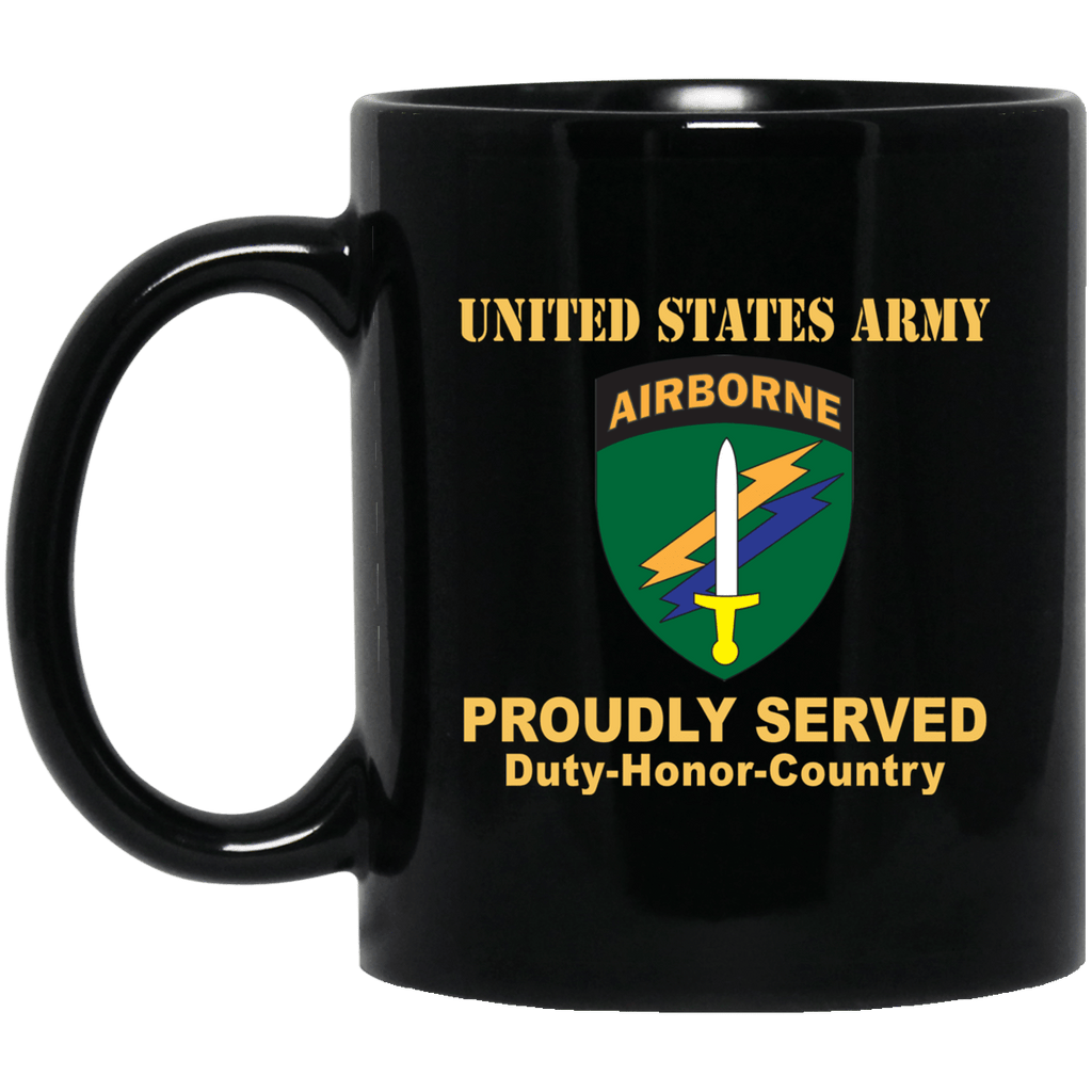 US ARMY CSIB CIVIL AFFAIRS AND PSYCHOLOGICAL OPERATIONS COMMAND- 11 oz - 15 oz Black Mug-Mug-Army-CSIB-Veterans Nation