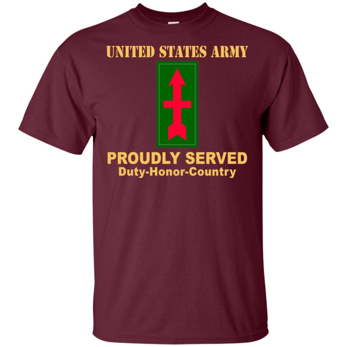 US ARMY 32ND INFANTRY BRIGADE COMBAT TEAM CSIB - Proudly Served T-Shirt On Front For Men-TShirt-Army-Veterans Nation