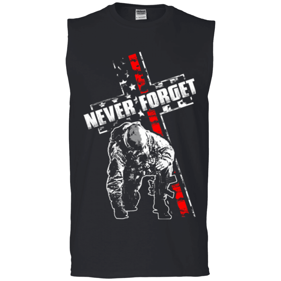 Military T-Shirt "NEVER FORGET VETERAN"-TShirt-General-Veterans Nation