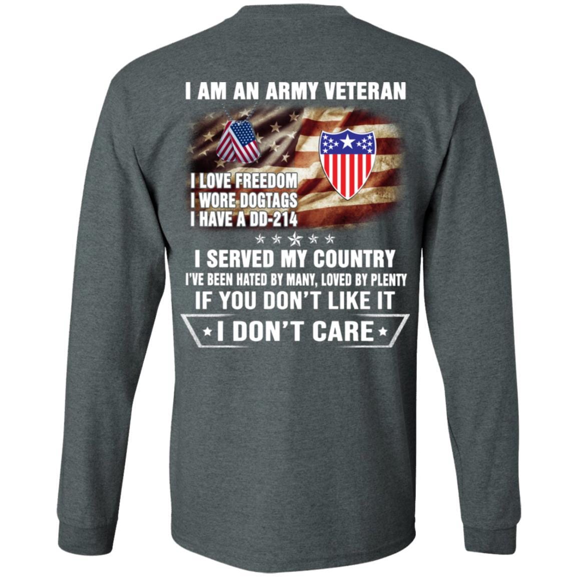 T-Shirt "I Am An Army Adjutant General Veteran" On Back-TShirt-Army-Veterans Nation