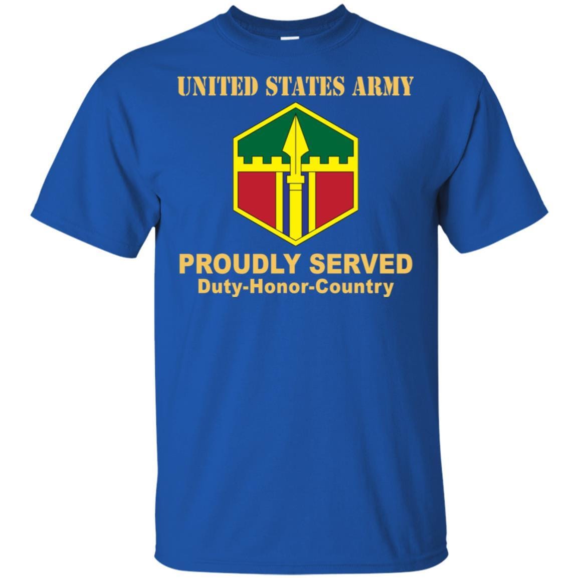 US ARMY 301ST MANEUVER ENHANCEMENT BRIGADE- Proudly Served T-Shirt On Front For Men-TShirt-Army-Veterans Nation