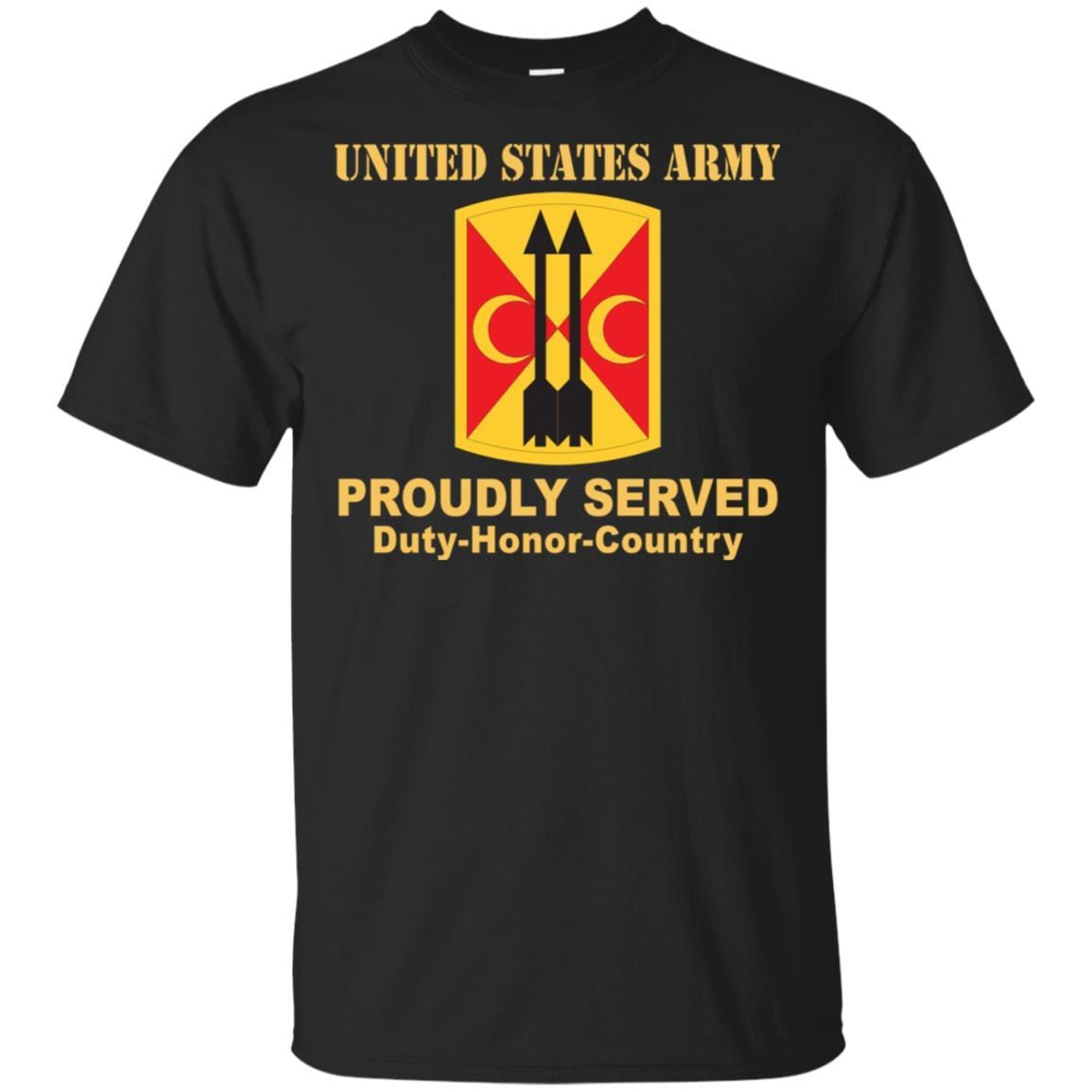 US ARMY 212 FIRES BRIGADE- Proudly Served T-Shirt On Front For Men-TShirt-Army-Veterans Nation
