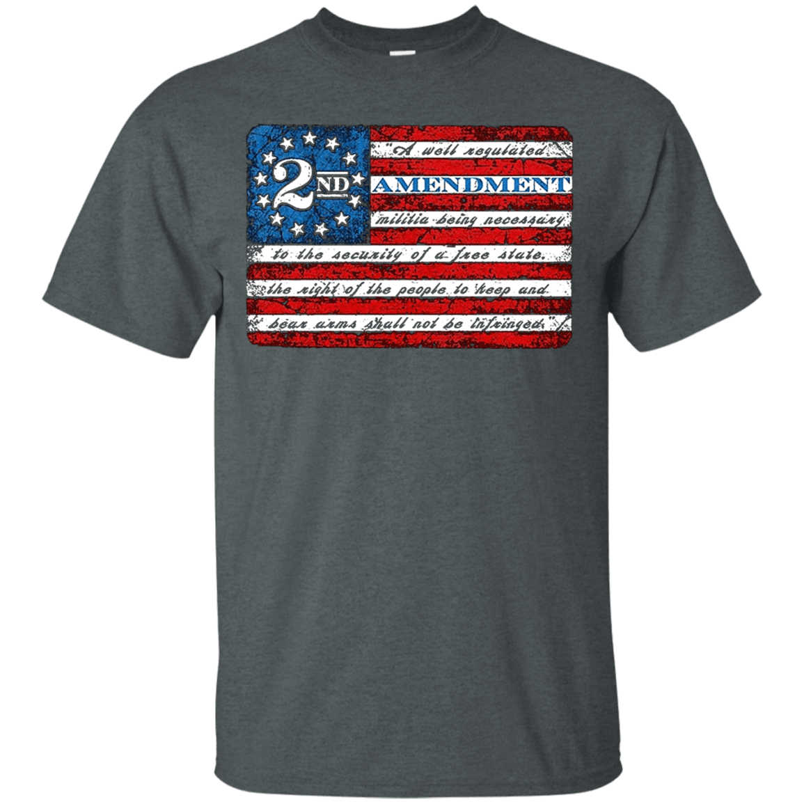 Military T-Shirt "2nd Amendment Flag"-TShirt-General-Veterans Nation