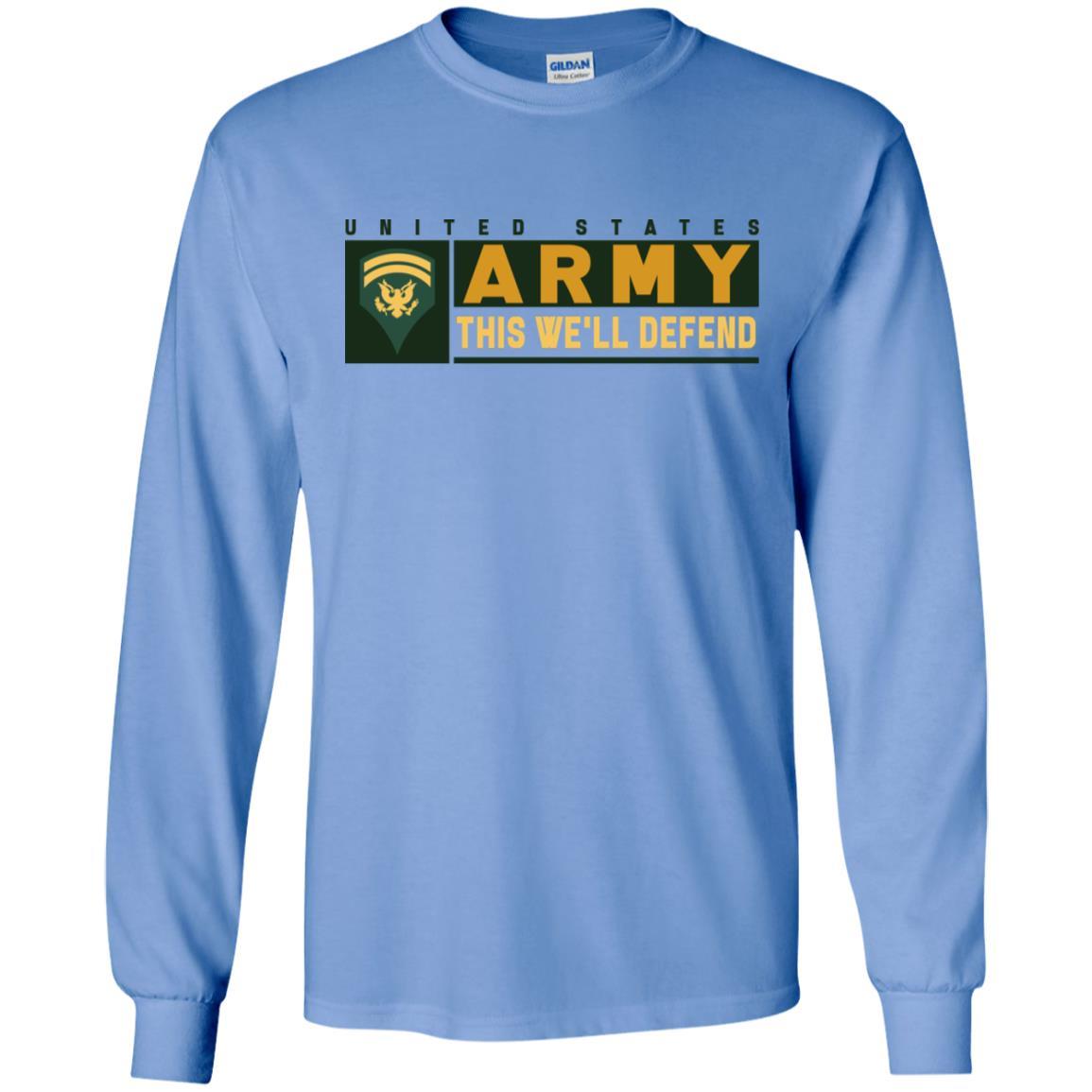 US Army E-6 SPC This We Will Defend T-Shirt On Front For Men-TShirt-Army-Veterans Nation