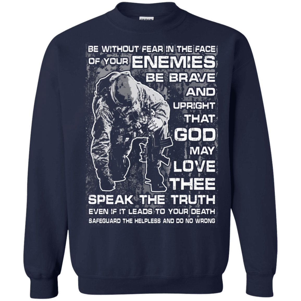 Military T-Shirt "Be without Fear in The Face Men" Front-TShirt-General-Veterans Nation