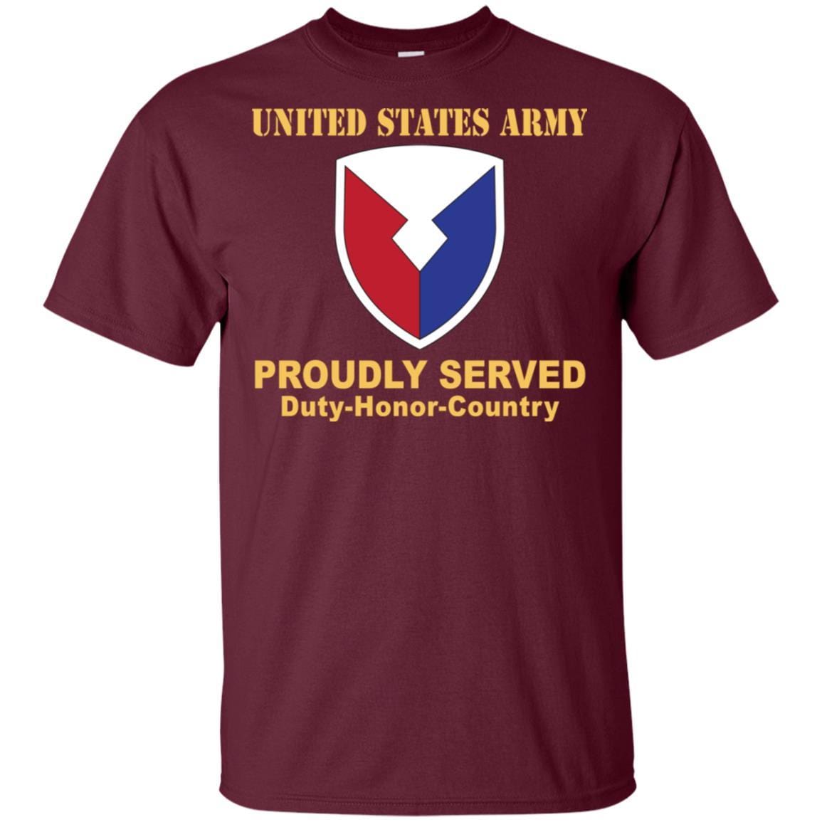 US ARMY CSIB MATERIEL COMMAND- Proudly Served T-Shirt On Front For Men-TShirt-Army-Veterans Nation