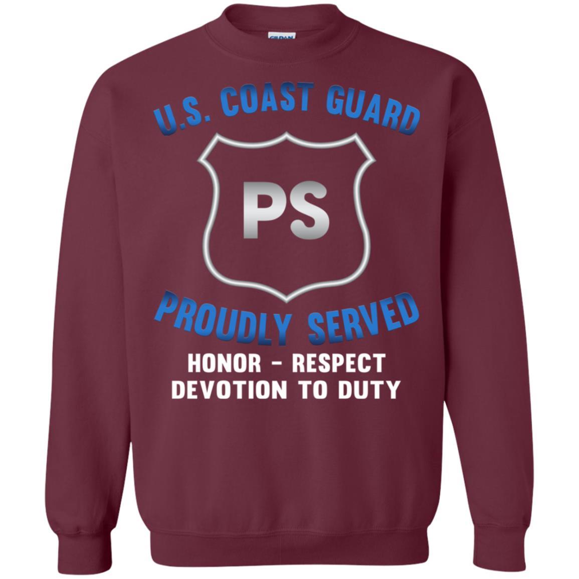 USCG PORT SECURITY SPECIALIST PS Logo Proudly Served T-Shirt For Men On Front-TShirt-USCG-Veterans Nation