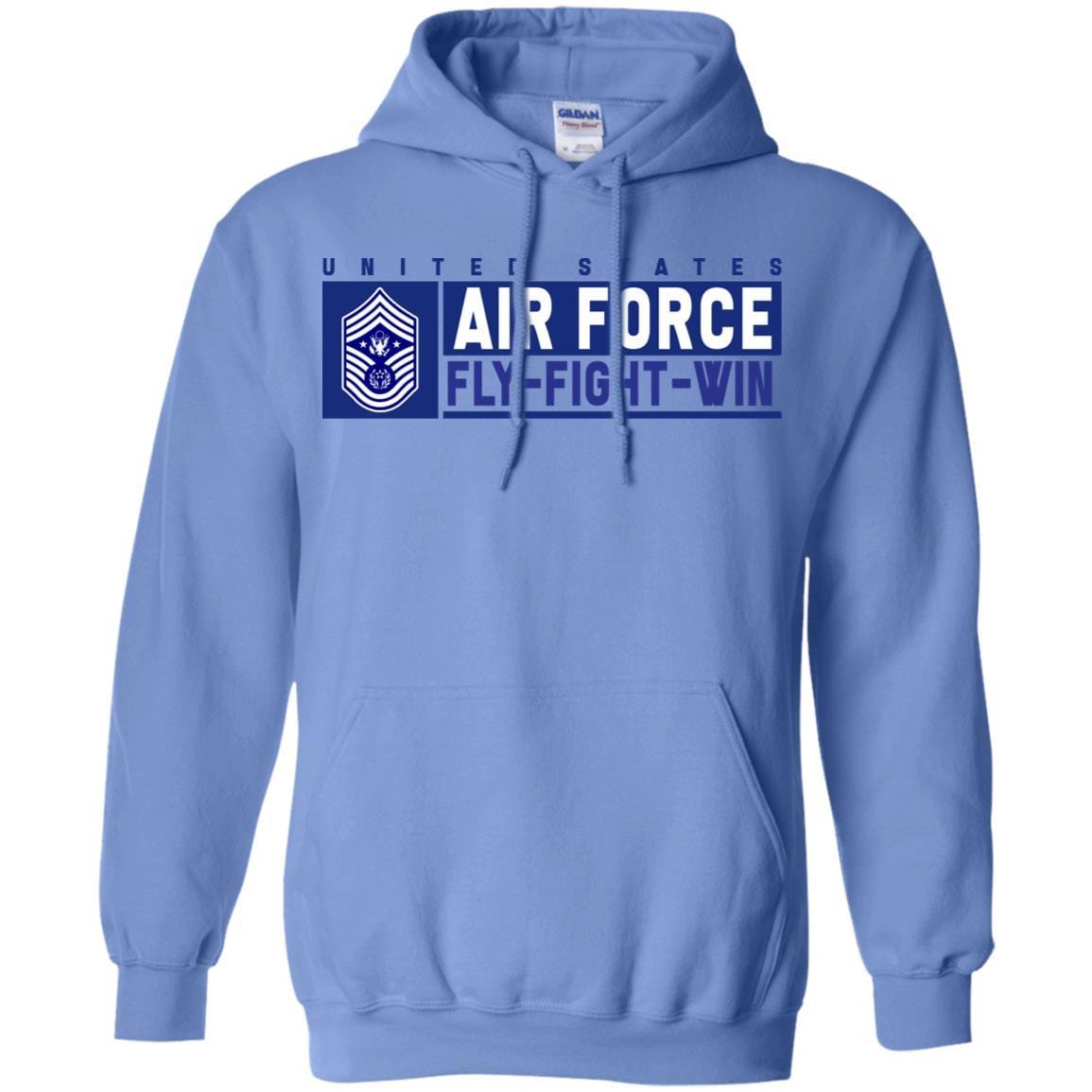 US Air Force E-9 Chief Master Sergeant Of The Air Force Fly - Fight - Win Long Sleeve - Pullover Hoodie-TShirt-USAF-Veterans Nation