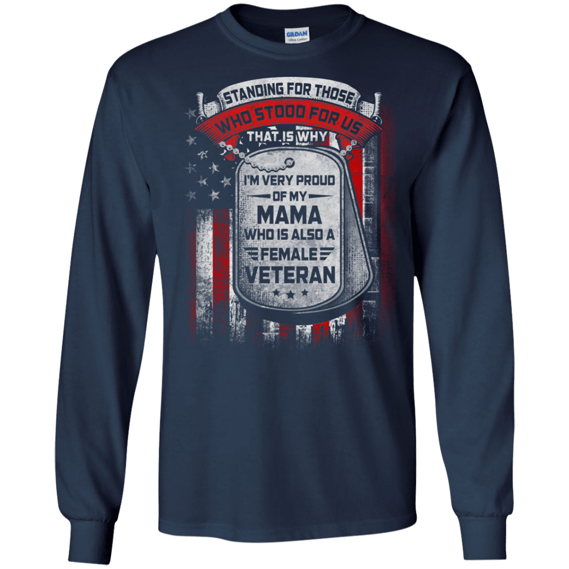 Military T-Shirt "Standing For Those Who Stood For Us" Front-TShirt-General-Veterans Nation