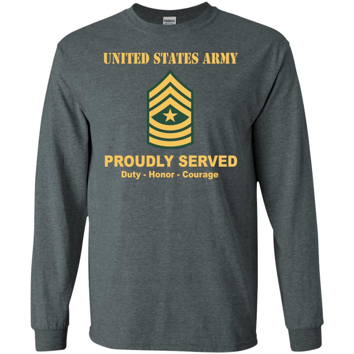 US Army E-9 Sergeant Major E9 SGM Noncommissioned Officer Ranks Men Front Shirt US Army Rank-TShirt-Army-Veterans Nation