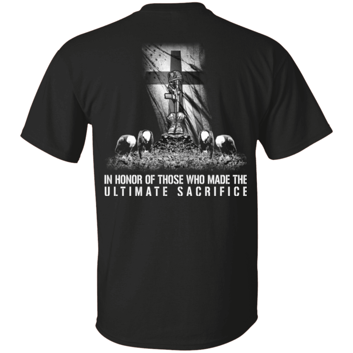 Military T-Shirt "Veteran - In Honor of Those Who Made The Ultimate Sacrifice"-TShirt-General-Veterans Nation