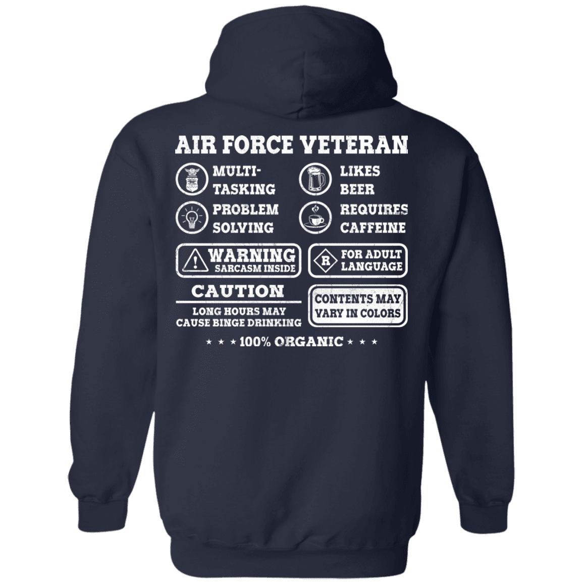 Air Force Veteran Multitasking Sarcasm Men Back T Shirts-TShirt-USAF-Veterans Nation