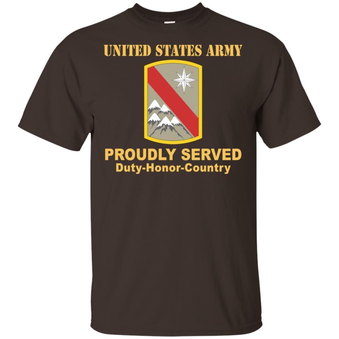 US ARMY 43 SUSTAINMENT BRIGADE- Proudly Served T-Shirt On Front For Men-TShirt-Army-Veterans Nation