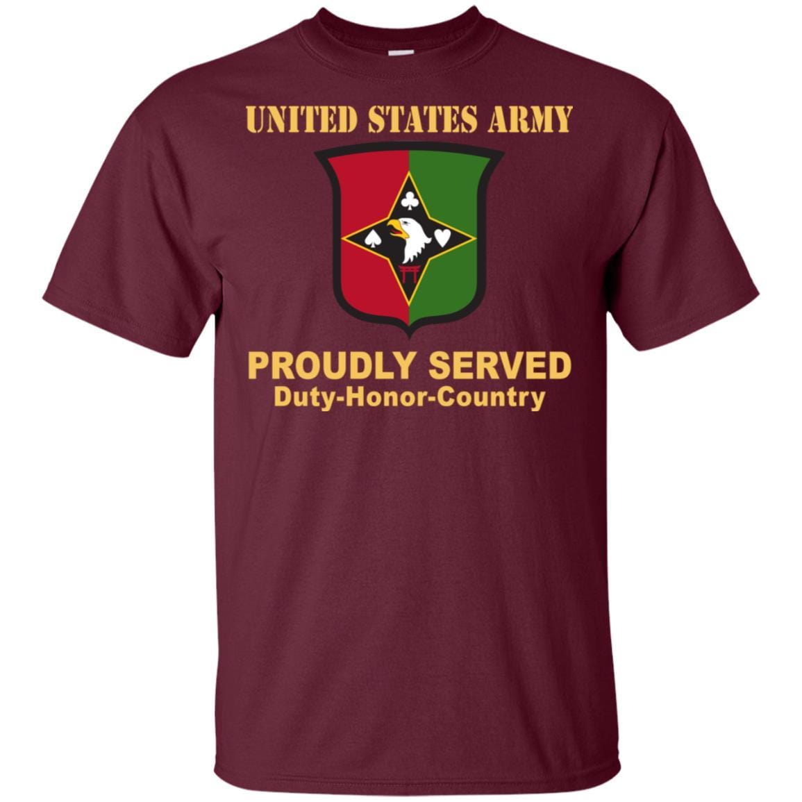 US ARMY 101 SUSTAINMENT BRIGADE- Proudly Served T-Shirt On Front For Men-TShirt-Army-Veterans Nation