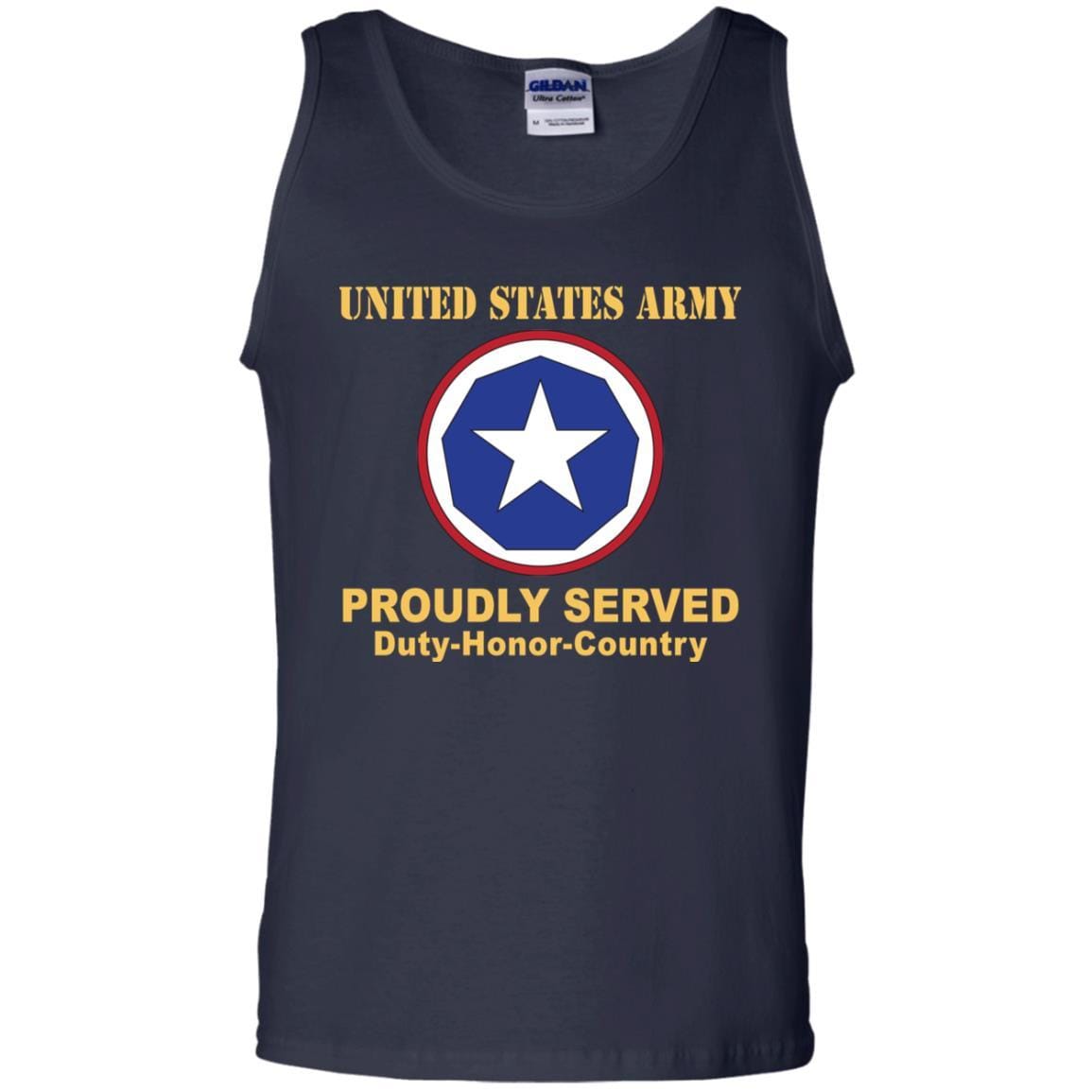 US ARMY 9TH SUPPORT COMMAND- Proudly Served T-Shirt On Front For Men-TShirt-Army-Veterans Nation